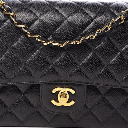 Chanel Caviar Quilted Medium Double Flap Black 17 of 18