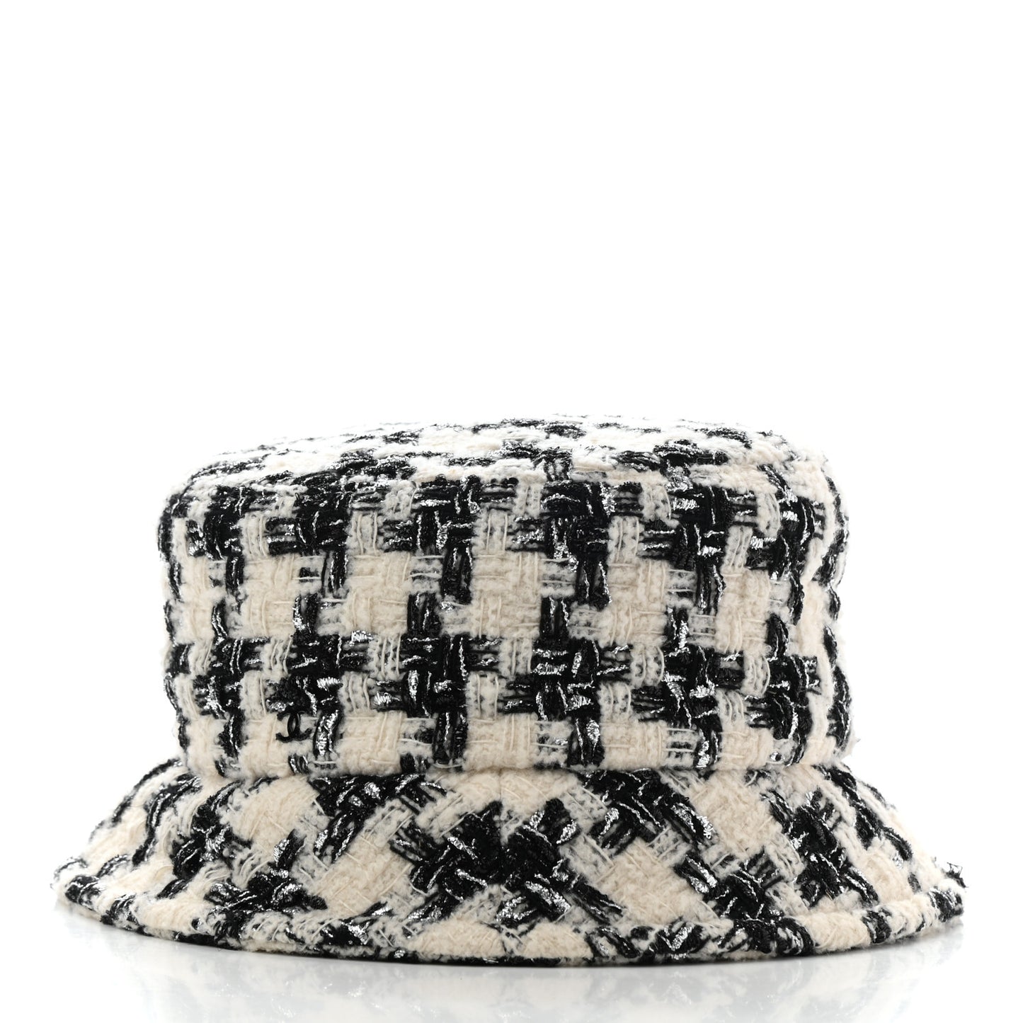 Tweed Bucket Hat S Black Ecru