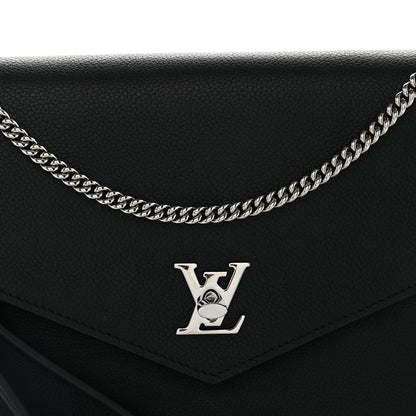 Louis Vuitton Soft Calfskin My Lockme Chain Pochette Black 7 of 9