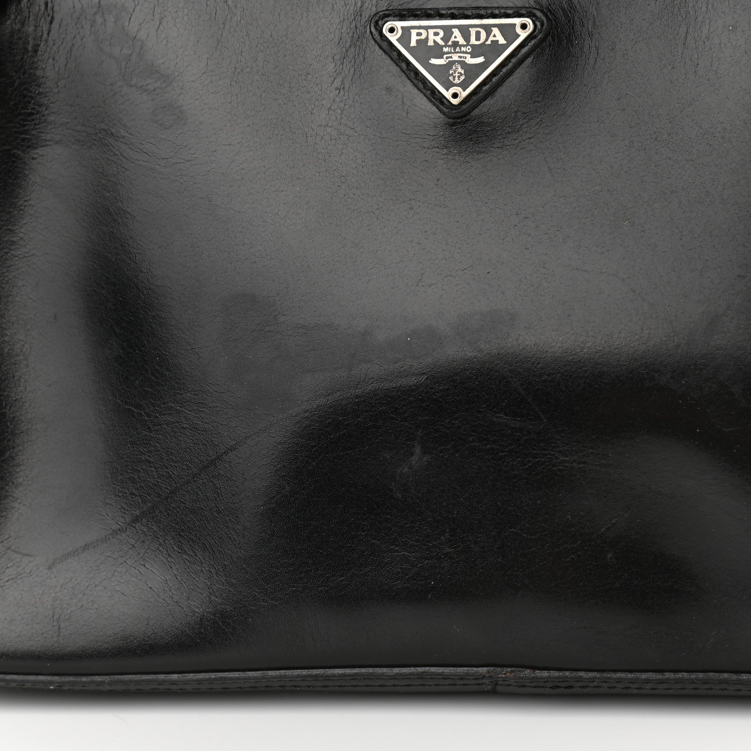 Prada Calfskin Nylon Messenger Bag Black 12 of 12