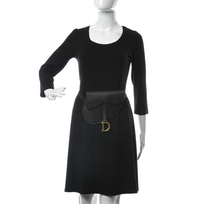 Christian Dior Grained Calfskin Saddle Belt Bag Black 2 of 6