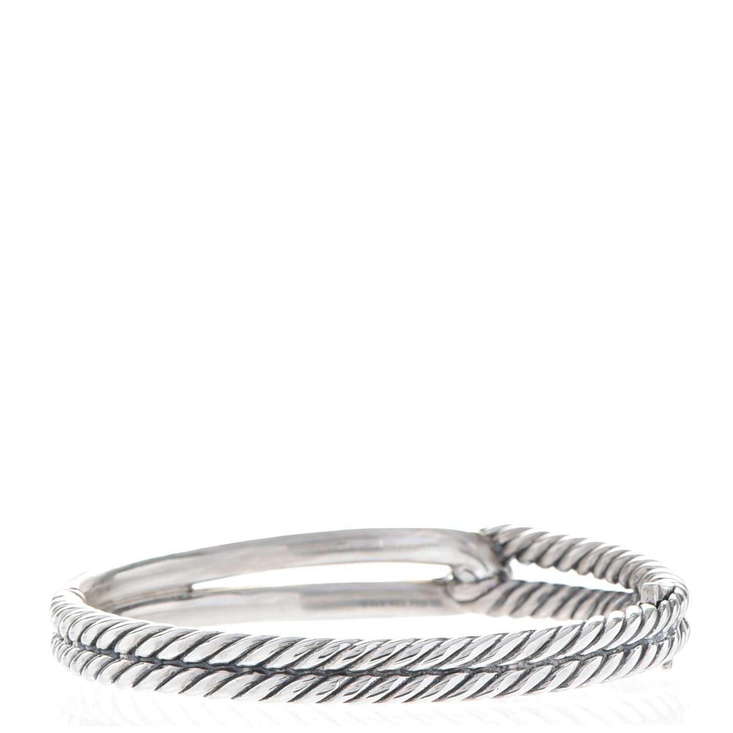 David Yurman Sterling Silver 18K Gold 10mm Single Loop Labyrinth Bracelet 3 of 5