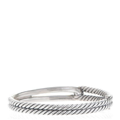 David Yurman Sterling Silver 18K Gold 10mm Single Loop Labyrinth Bracelet 3 of 5