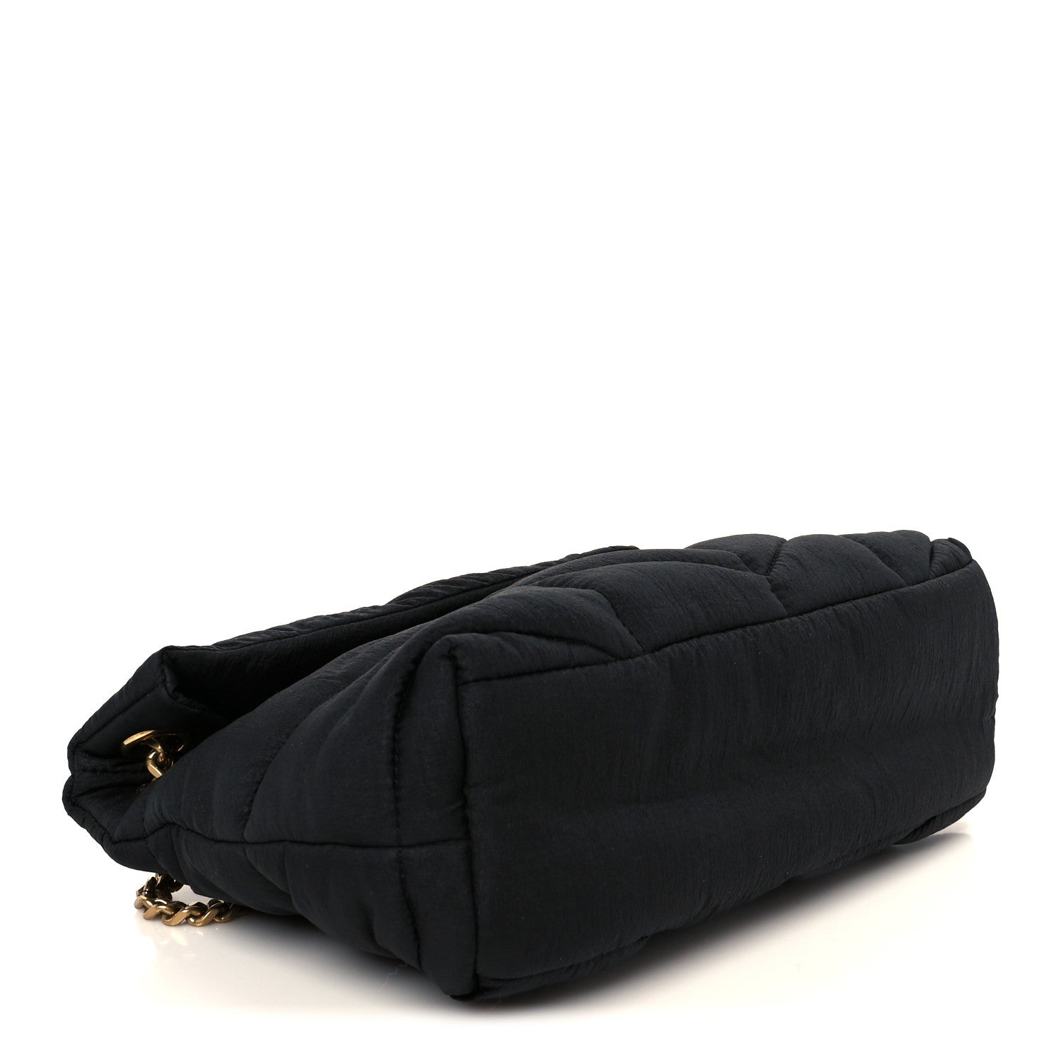 Saint Laurent Nylon Quilted Small Loulou Puffer Monogram Chain Satchel Black 4 of 10