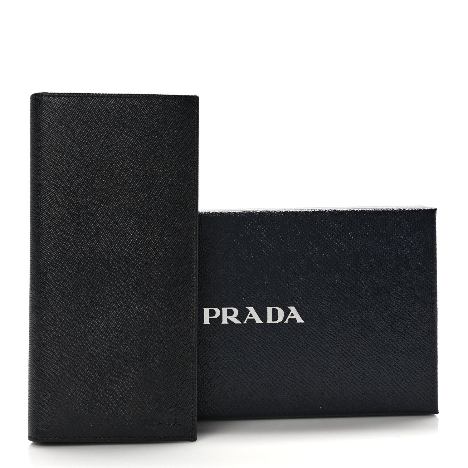Prada Saffiano Portfolio Wallet Black 8 of 8