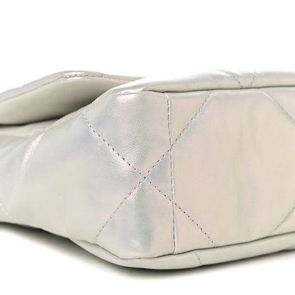 Chanel Iridescent Calfskin Quilted Medium Chanel 19 Flap White 8 of 9