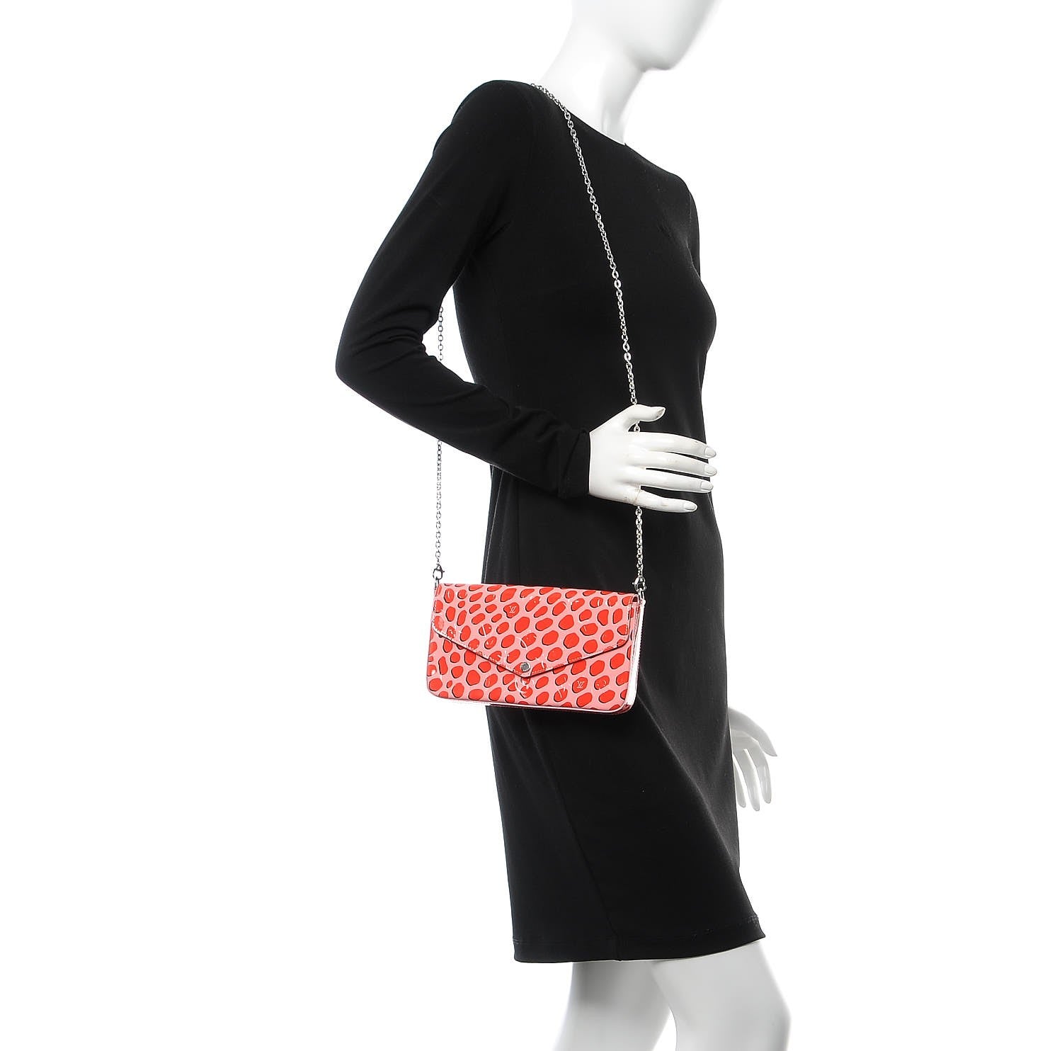 Louis Vuitton Vernis Jungle Dots Pochette Felicie Sugar Pink Poppy 2 of 9