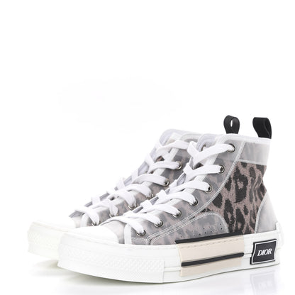 Christian Dior Canvas Leopard Print Womens B23 High Top Sneakers 36 White 3 of 9