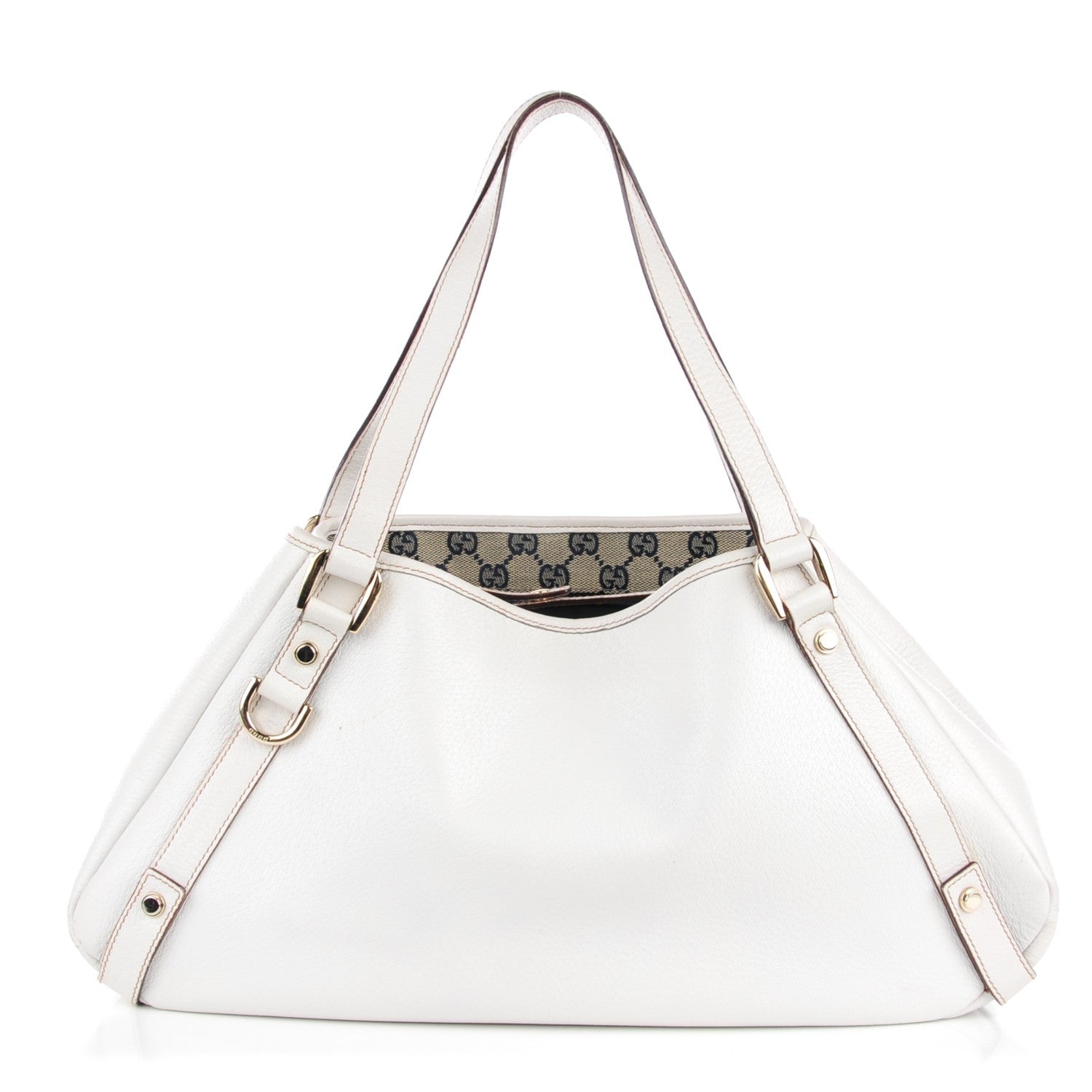 Gucci Calfskin Medium Abbey Shoulder Bag White 1 of 8