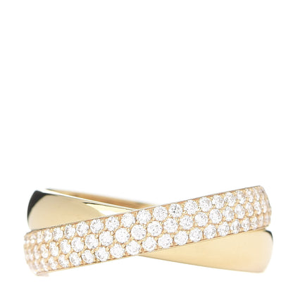 Tiffany 18K Yellow Gold Diamond Paloma's Melody Two-Band Ring 57 8 1 of 4