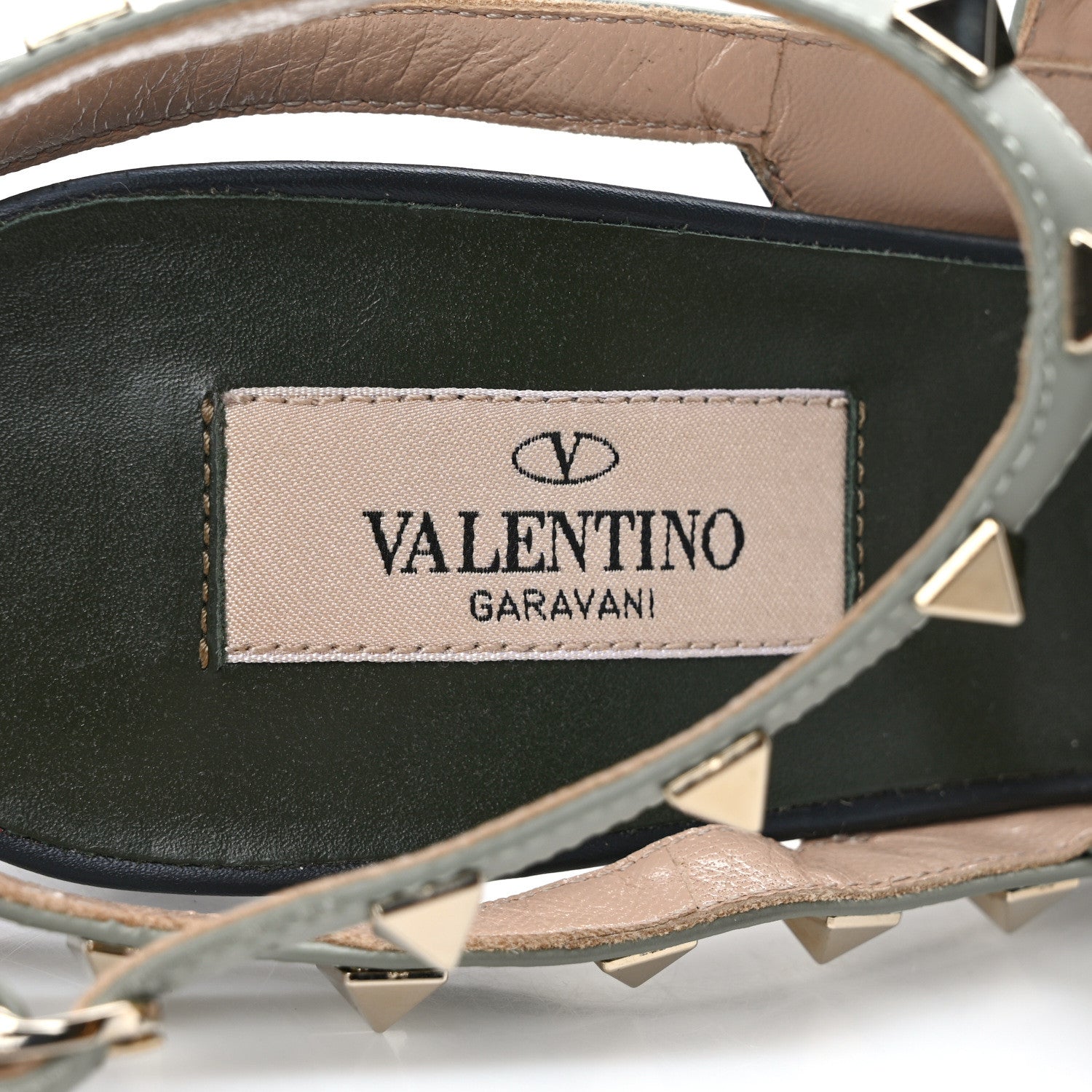 Valentino Garavani Calfskin Nappa Rockstud Ankle Strap 100mm Pumps 40 Marine Multicolor 7 of 7