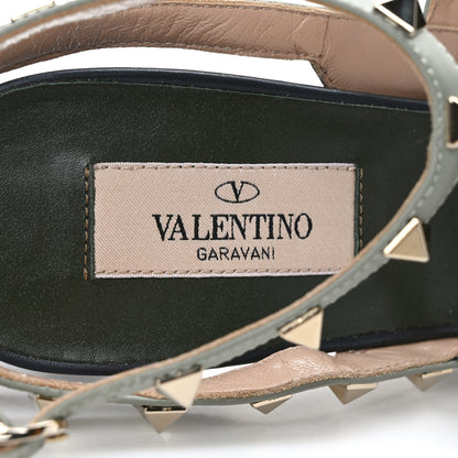 Valentino Garavani Calfskin Nappa Rockstud Ankle Strap 100mm Pumps 40 Marine Multicolor 7 of 7