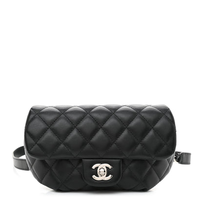 Chanel Calfskin Quilted CC Uniform Flap Belt Bag Black 1 of 12
