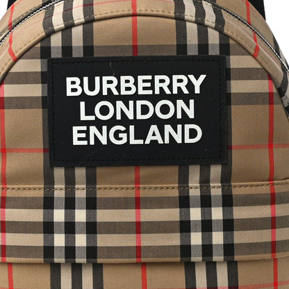 Burberry House Check Canvas Calfskin Small Nico Backpack Archive Beige 7 of 9