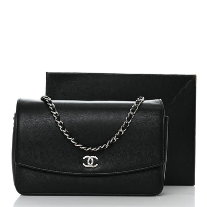 Chanel Caviar Sevruga Wallet on Chain WOC Black 14 of 14