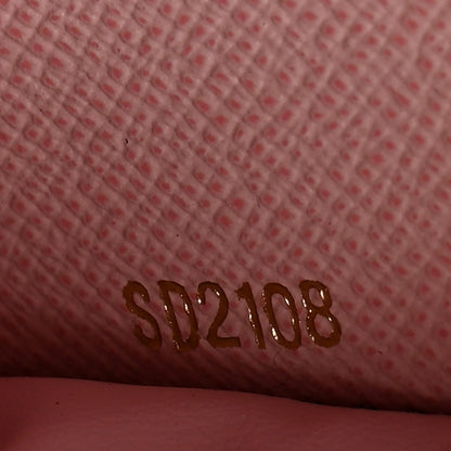 Louis Vuitton Damier Ebene Clemence Wallet Rose Ballerine 7 of 8