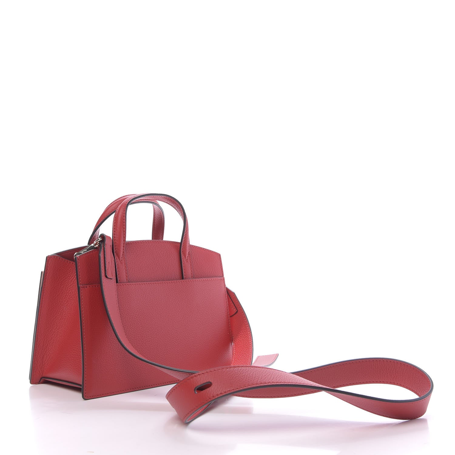 MCM Calfskin Mini Milano Tote Ruby Red Rose Dust 3 of 10