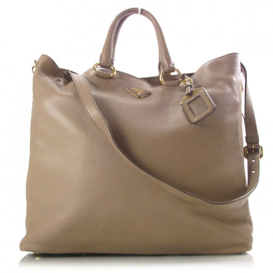 Leather Satchel Visone