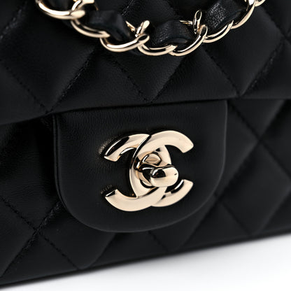 Chanel Lambskin Quilted Mini Rectangular Flap Black 11 of 12