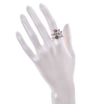 Cartier Platinum Diamond Chalcedony Tourmaline Citrine Aquamarine Meli Melo Ring 56 7.5 2 of 9