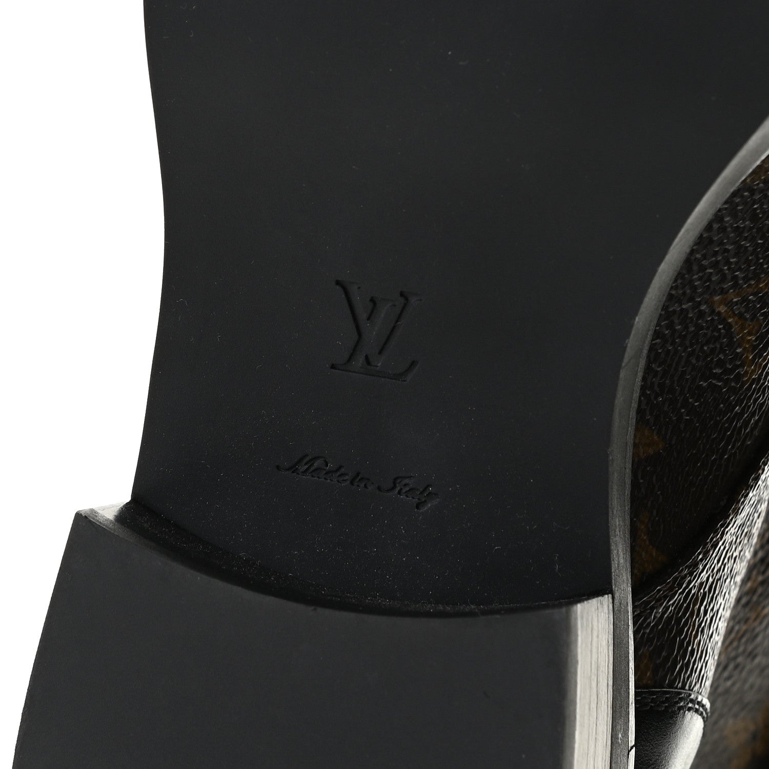 Louis Vuitton Monogram Calfskin Wonderland Flat Ranger Boots 36 Black 9 of 10