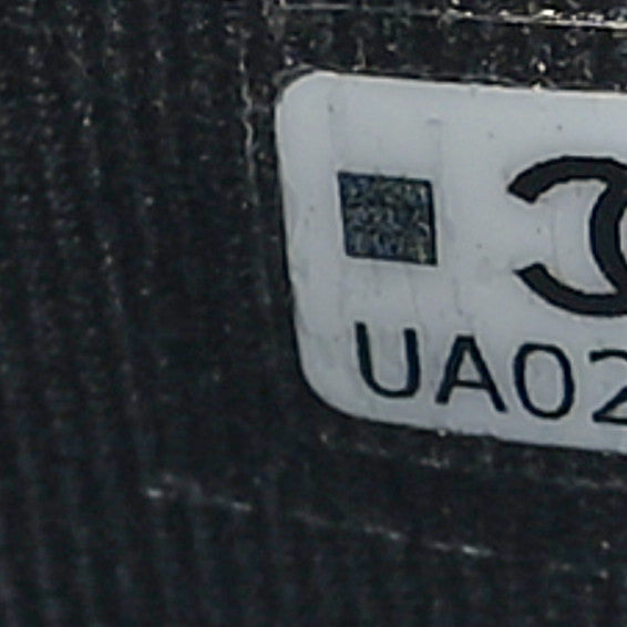 Crumpled Calfskin Quilted Braided CC Small Hobo Black