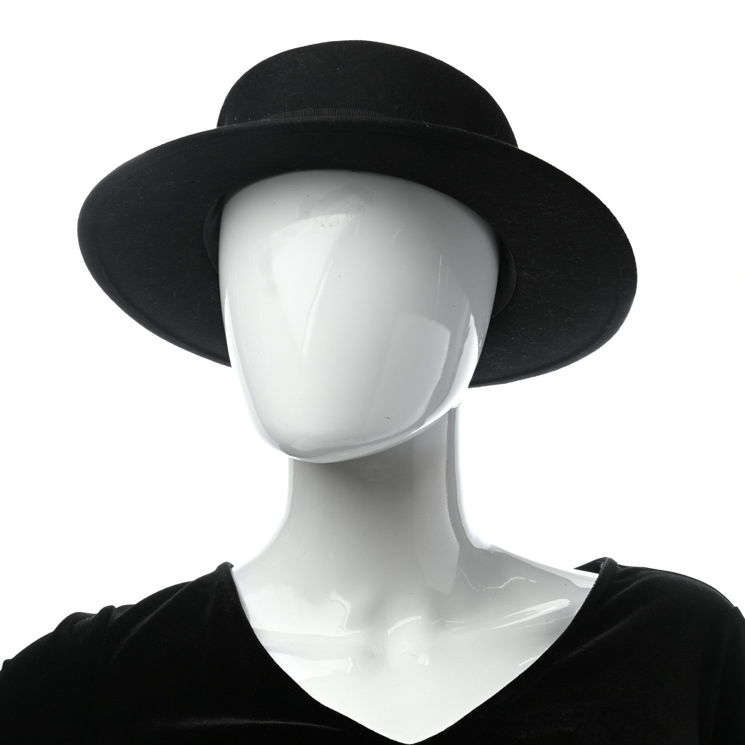 Christian Dior Rabbit Felt Hat 57 Black 2 of 9