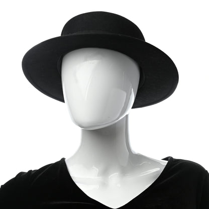 Christian Dior Rabbit Felt Hat 57 Black 2 of 9