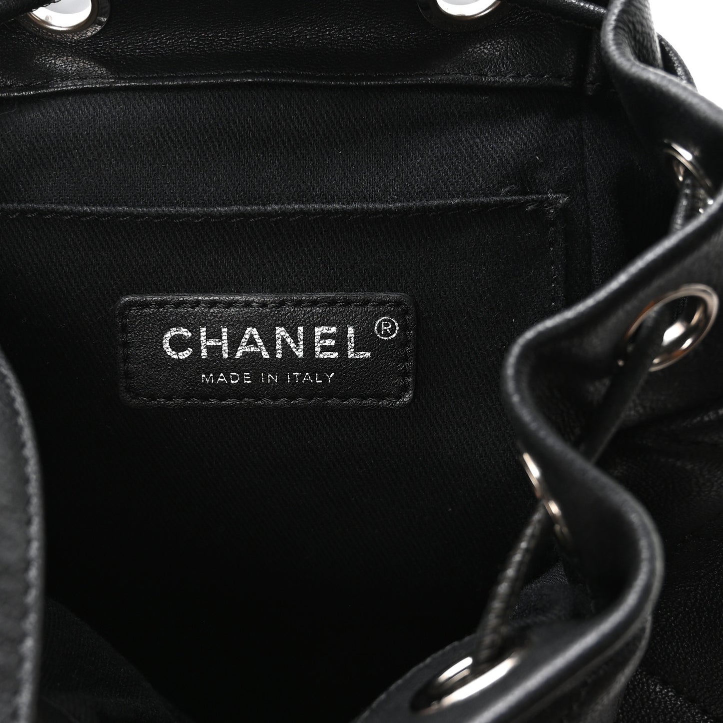 Lambskin Quilted Metallic Bubble Backpack Black