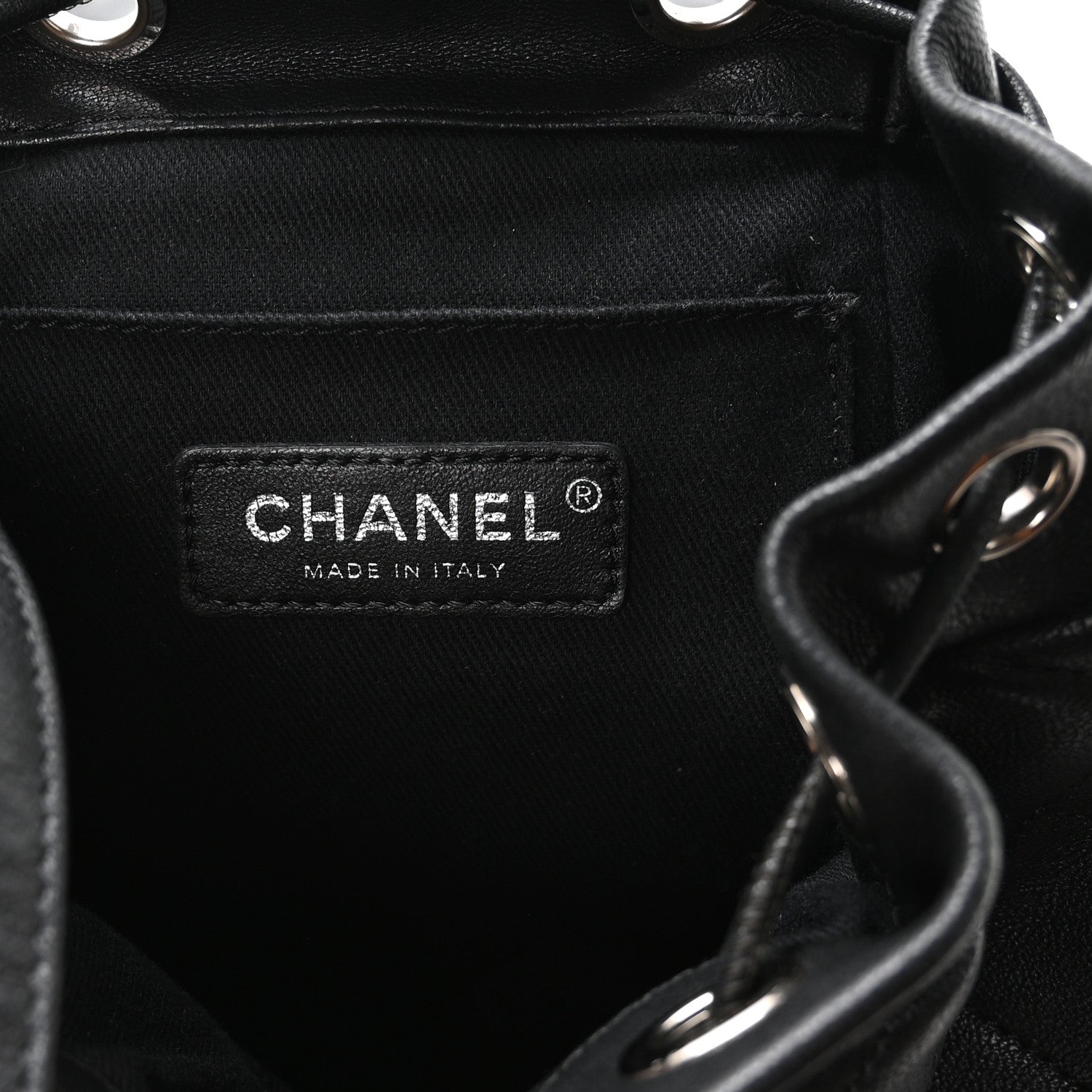 Chanel Lambskin Quilted Metallic Bubble Backpack Black 5 of 9