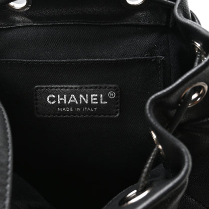 Chanel Lambskin Quilted Metallic Bubble Backpack Black 5 of 9