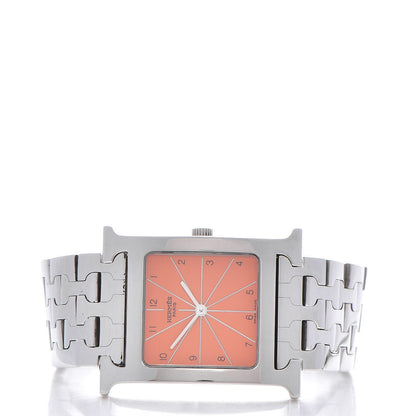 Hermes Stainless Steel 26mm Heure H Hour Quartz Watch Orange 3 of 7