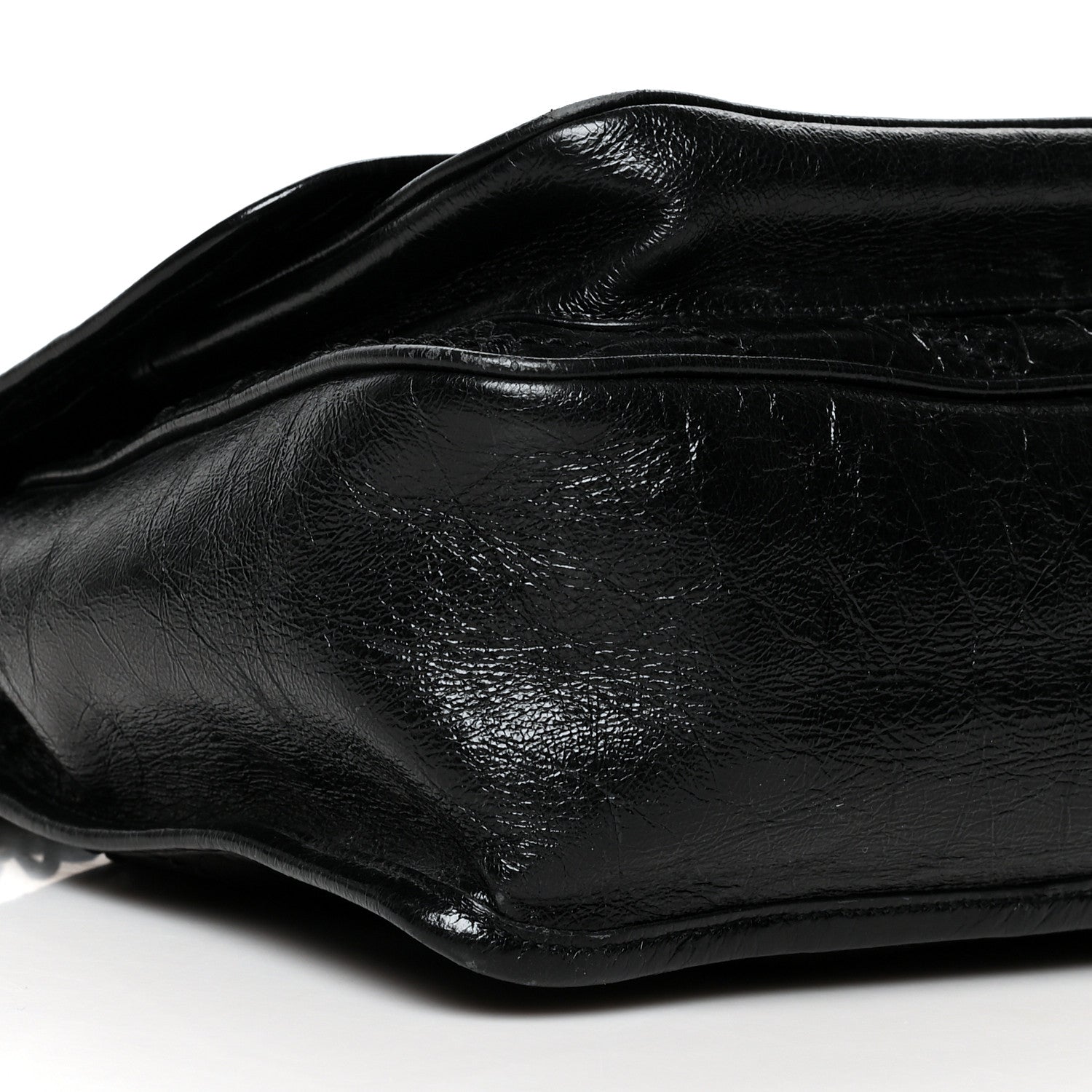 Saint Laurent Crinkled Calfskin Matelasse Monogram Medium Niki Chain Satchel Black 9 of 10