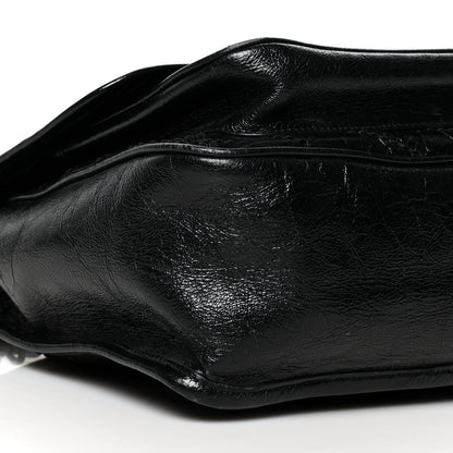 Saint Laurent Crinkled Calfskin Matelasse Monogram Medium Niki Chain Satchel Black 9 of 10