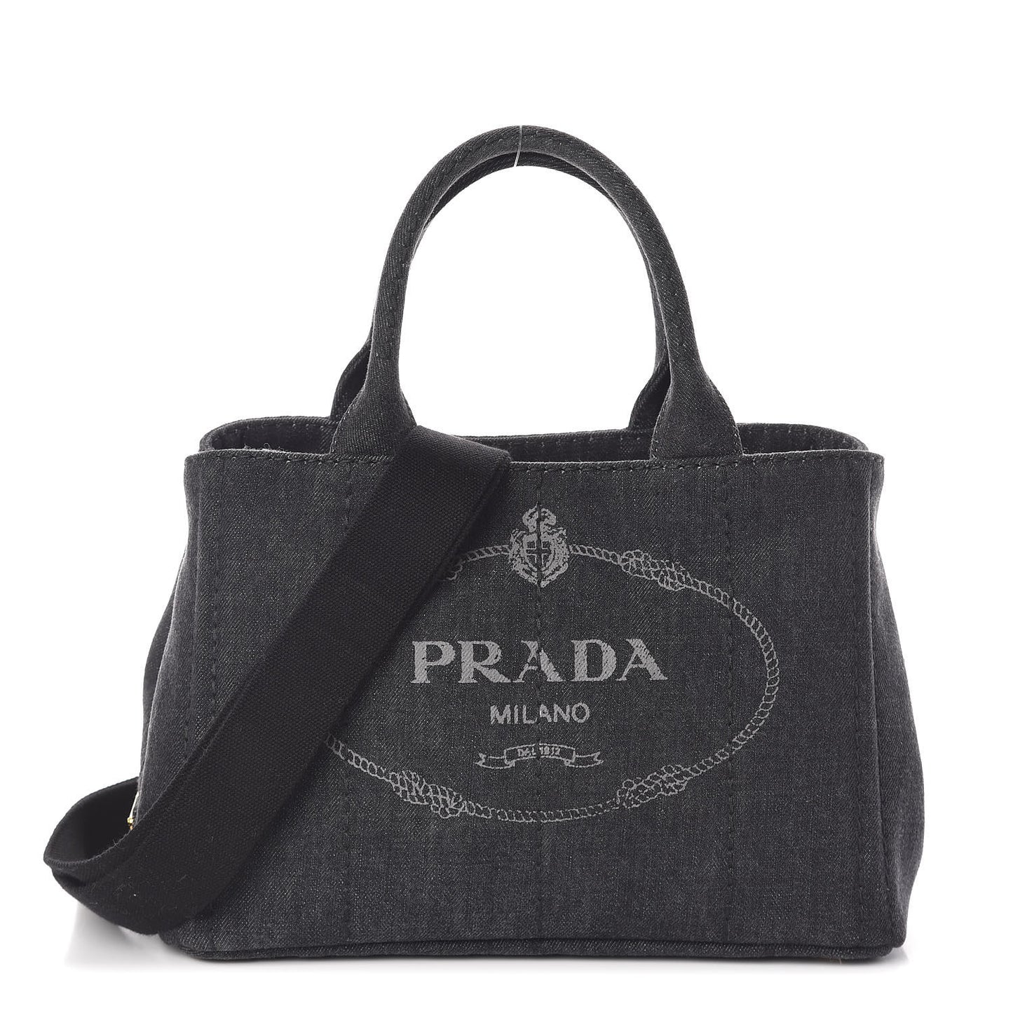 Denim Small Logo Tote Black