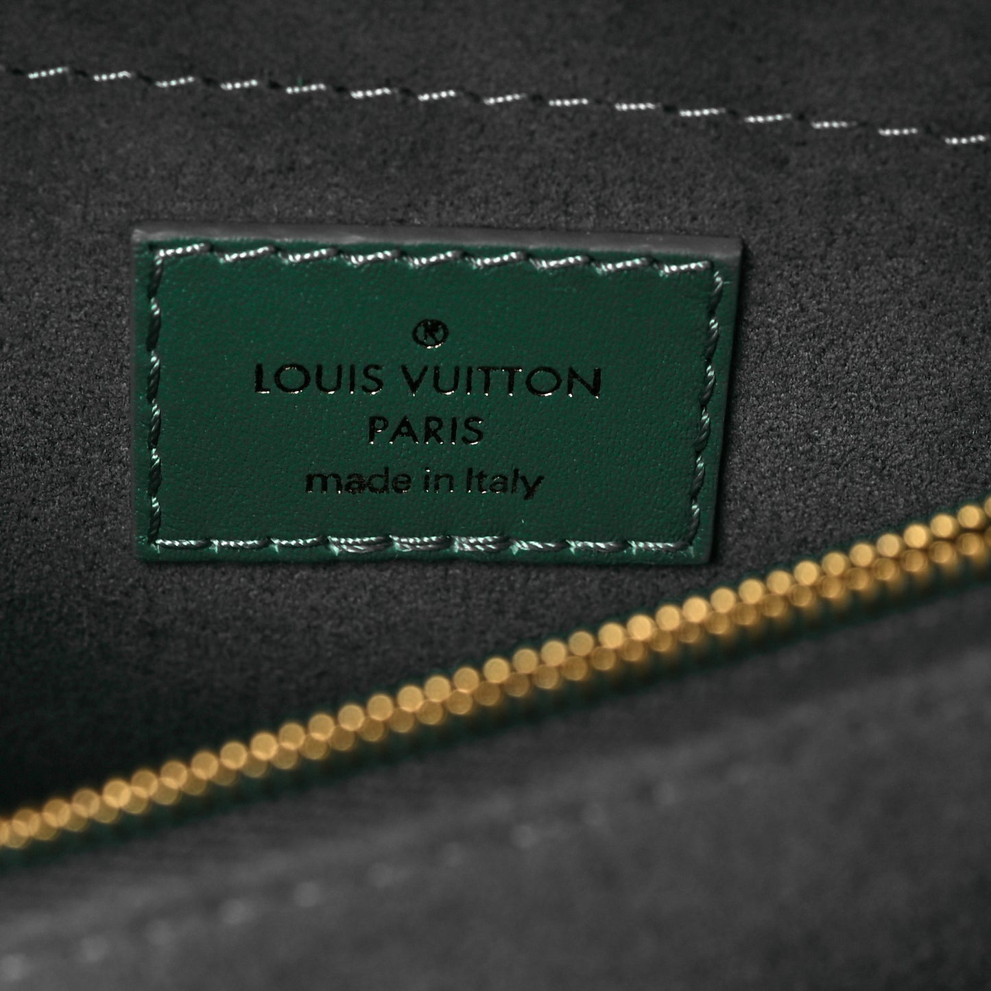 Calfskin LV New Wave Chain Bag Emerald