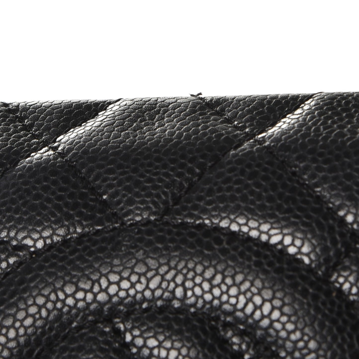 Caviar Quilted Petit Shopping Tote PST Black