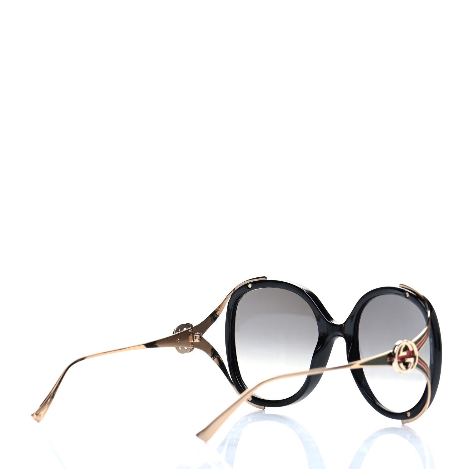 Gucci Round Frame Injected GG0226S Sunglasses Black 4 of 7