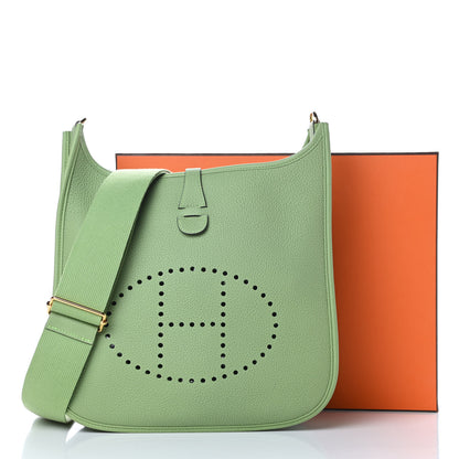 Hermes Taurillon Maurice Evelyne III PM Vert Criquet 11 of 11
