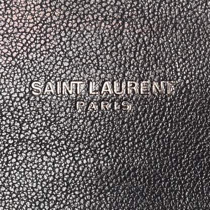 Saint Laurent Sheepskin Matelasse Chevron Monogram Medium College Bag Black 8 of 12