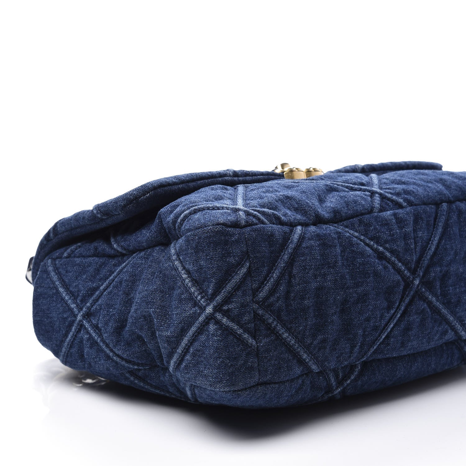 Chanel Denim Quilted Large 19 Flap Blue 7 of 9