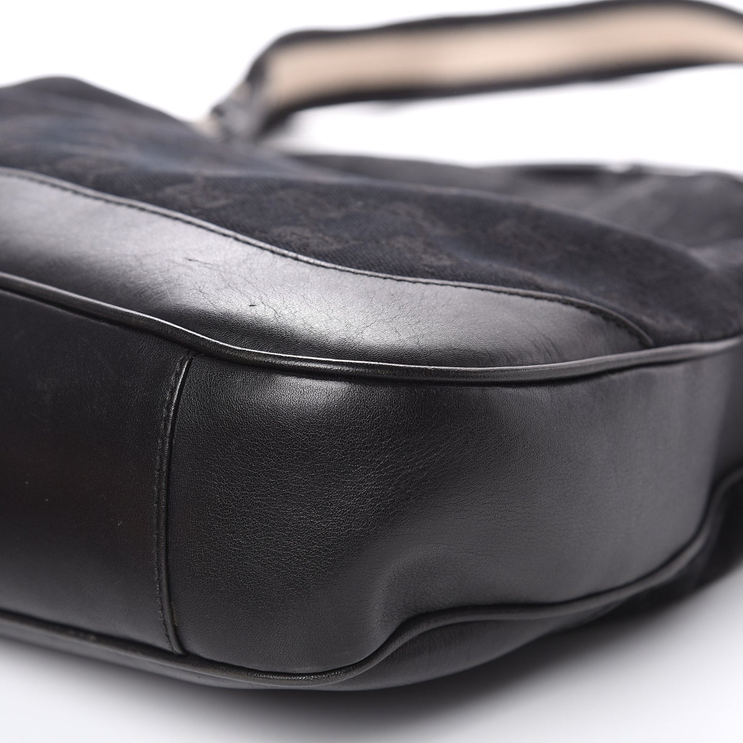 Monogram Bamboo Top Handle Bag Black