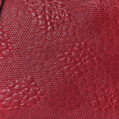 Burberry Signature Grain Calfskin Check Embossed Peyton Crossbody Clutch Bag Military Red 9 of 11