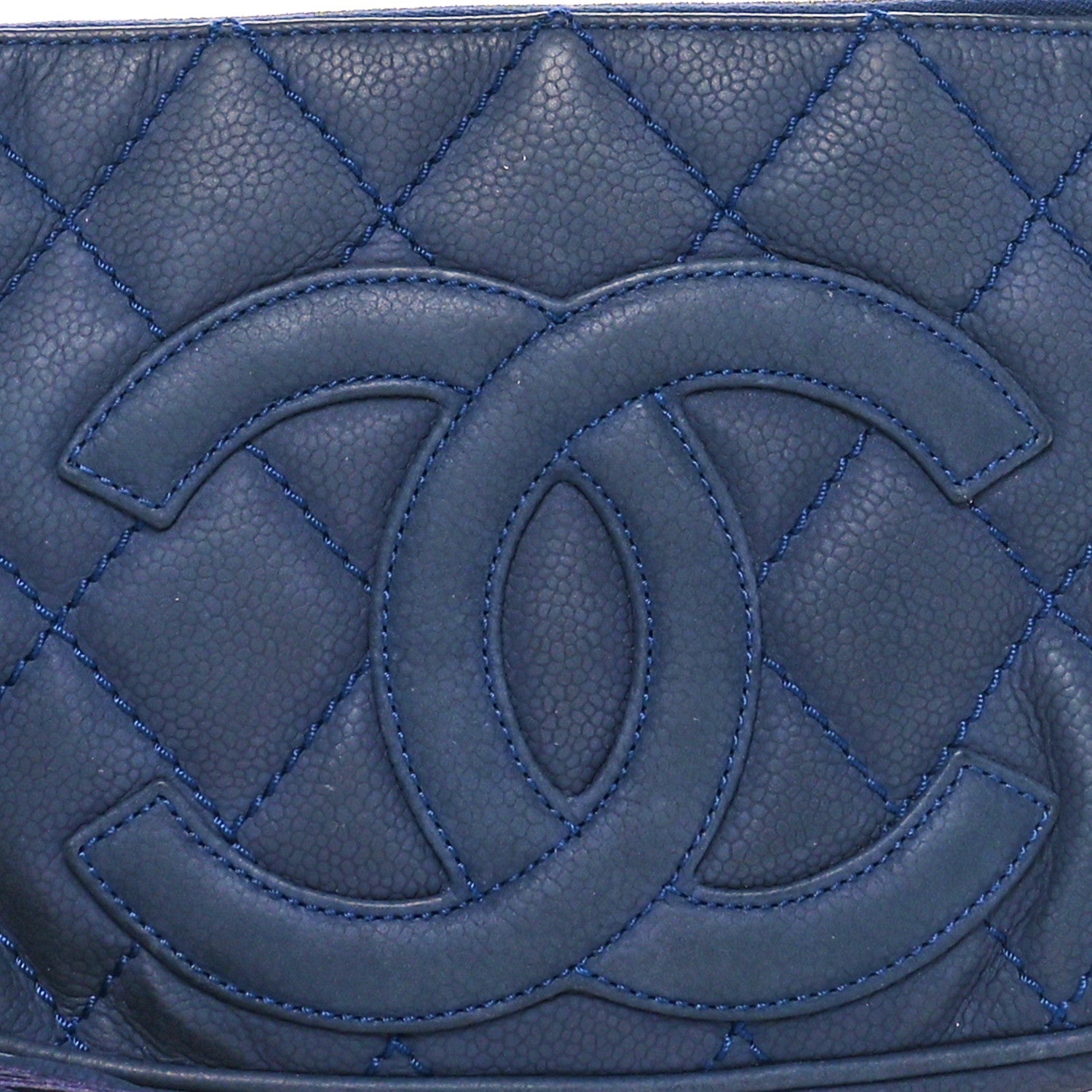 Chanel Iridescent Caviar CC Shoulder Bag Blue 8 of 10