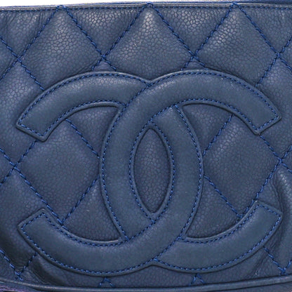 Chanel Iridescent Caviar CC Shoulder Bag Blue 8 of 10