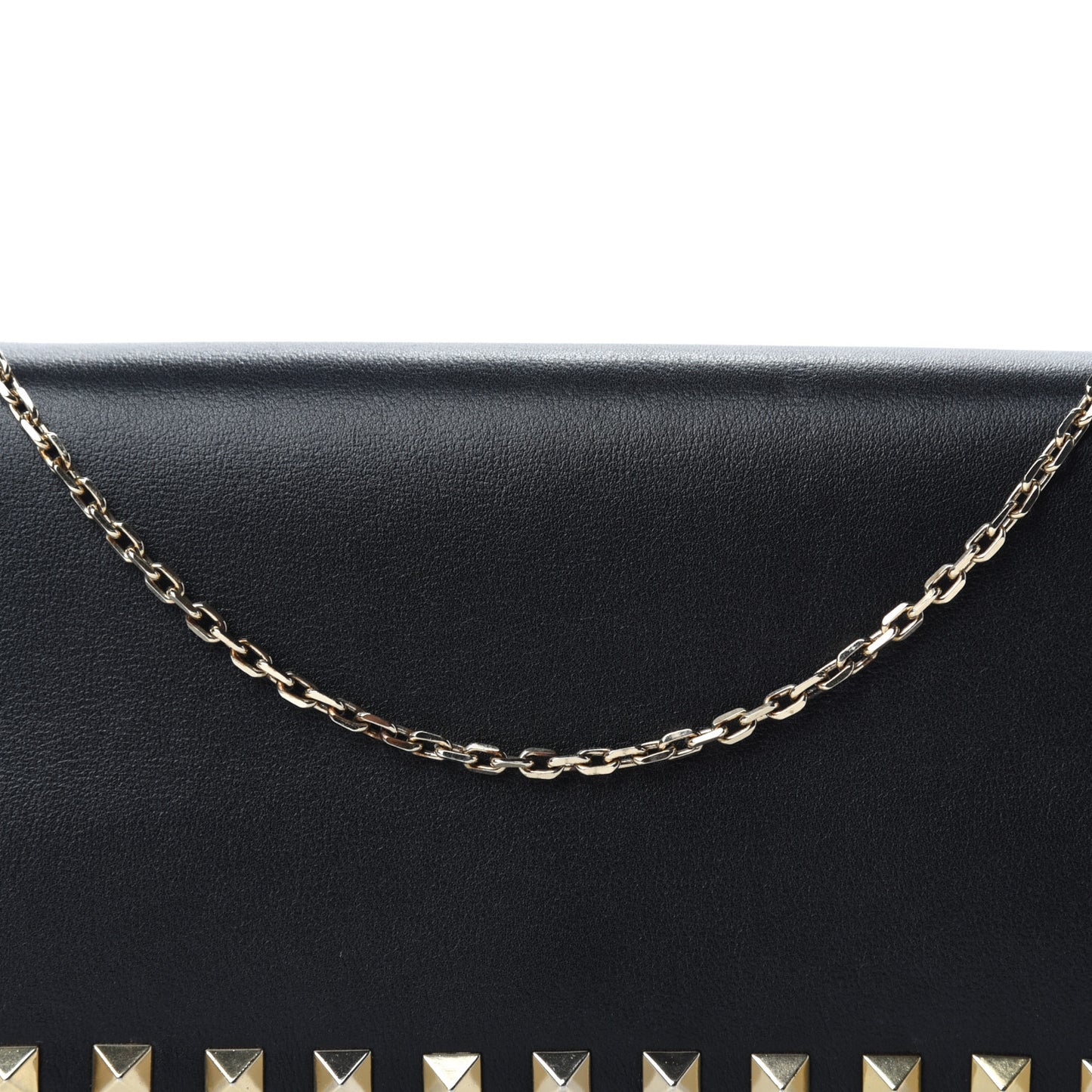 Vitello Chain Crossbody Bag Black