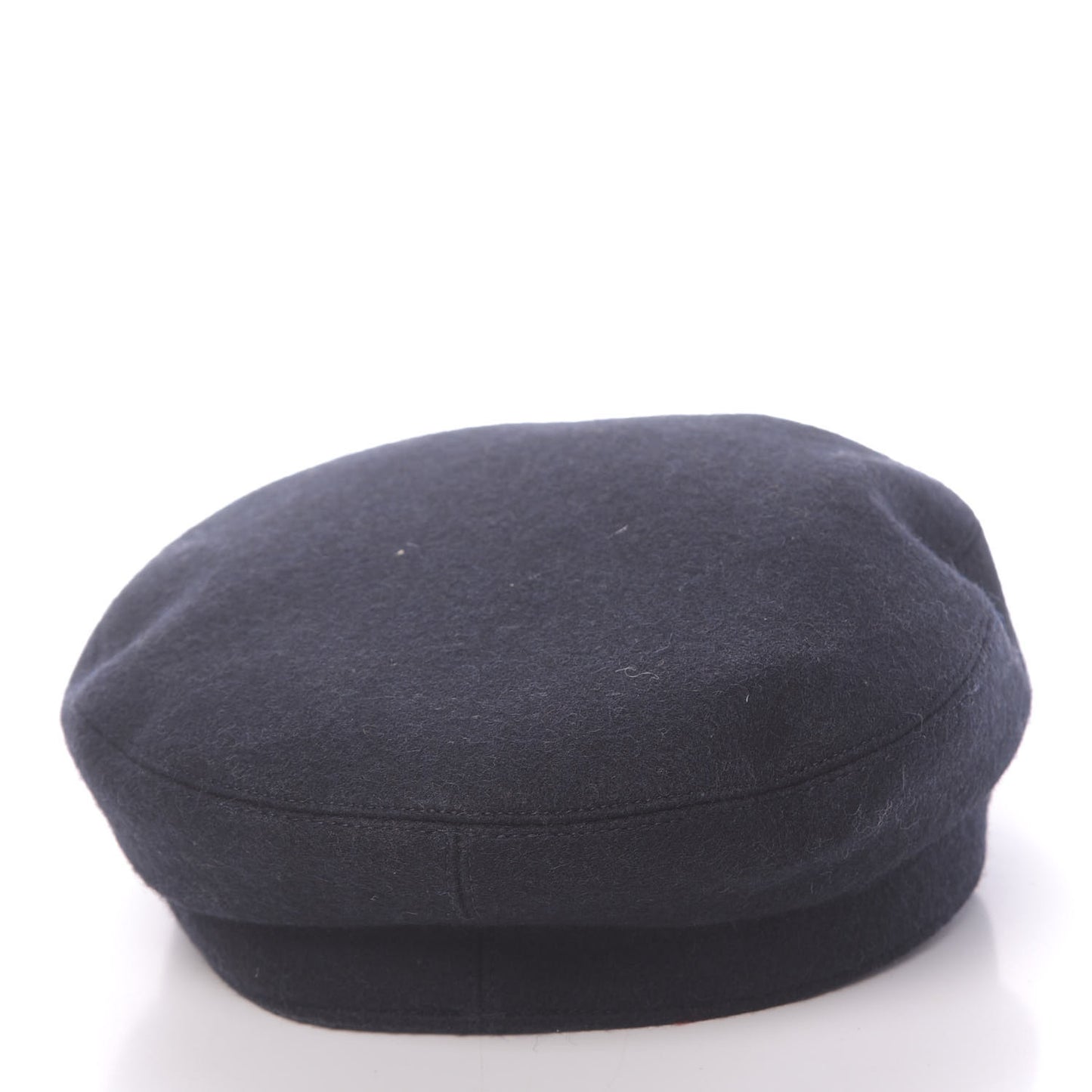 Glossy Lambskin Wool Womens Vauban Cap 57 Marine Black