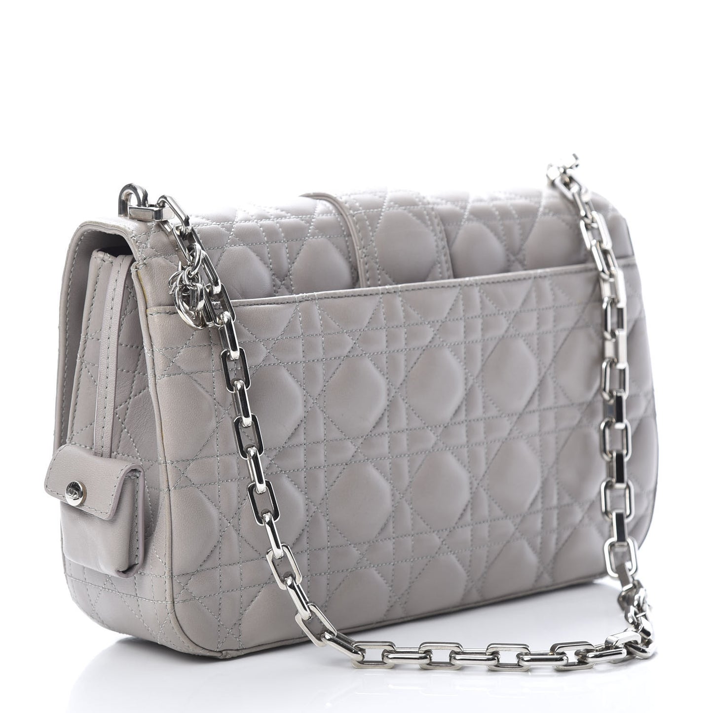 Lambskin Cannage Medium Miss Dior Flap Grey
