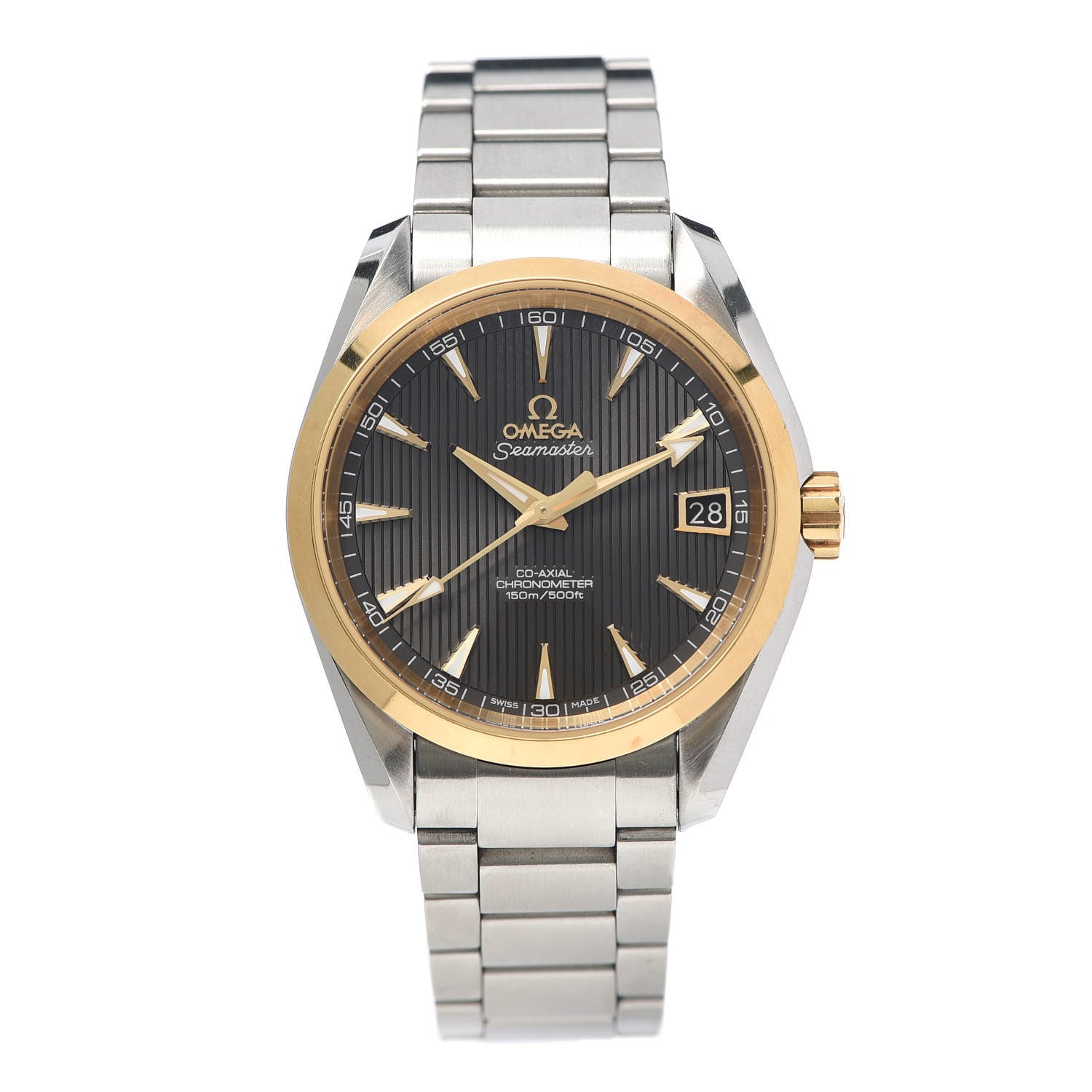 Omega Stainless Steel 18K Yellow Gold 38mm Seamaster Aqua Terra Automatic Watch Grey 231.20.39.21.06.004 1 of 6