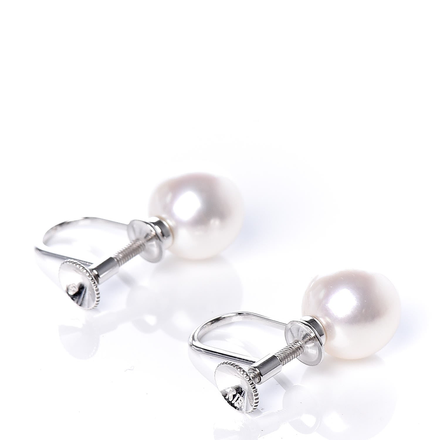 Mikimoto Sterling Silver 18K White Gold Akoya Pearl 7-8mm Strand Necklace Earring Set 7 of 10